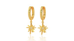 THE BEVERLY HILTON DANGLING STAR HUGGIE EARRINGS