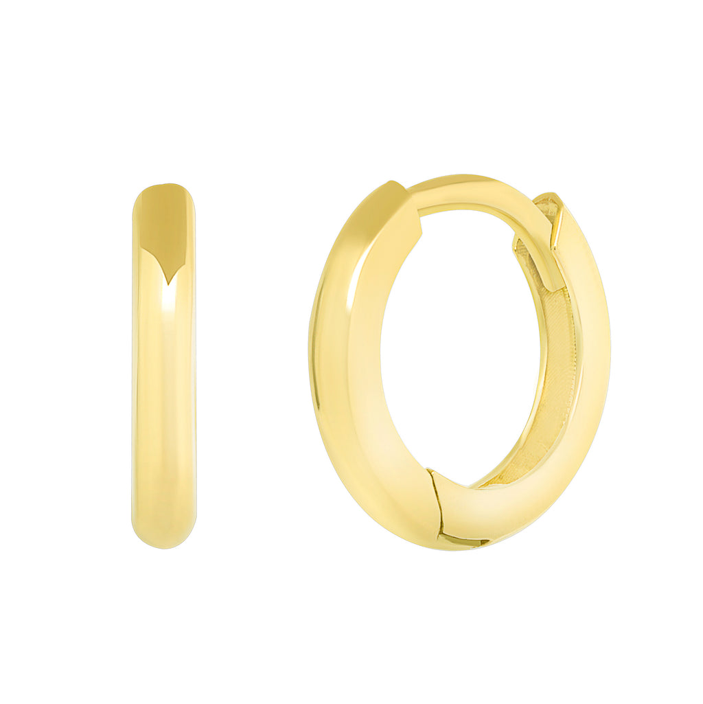 HOOP HUGGIE EARRINGS 9 MM - MAKKO