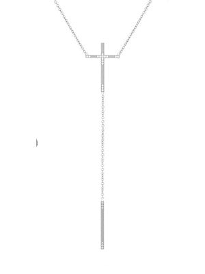 CROSS LARIAT NECKLACE - MAKKO